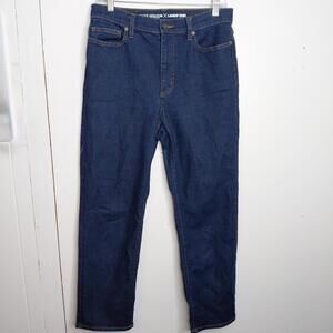 Blake Shelton Lands End Jeans Womens 10 Dark Denim Western Country Rodeo Cowgirl